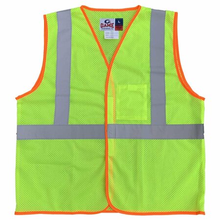 GAME WORKWEAR The Econo Safety Mesh Vest, Yellow, Size Small I-65